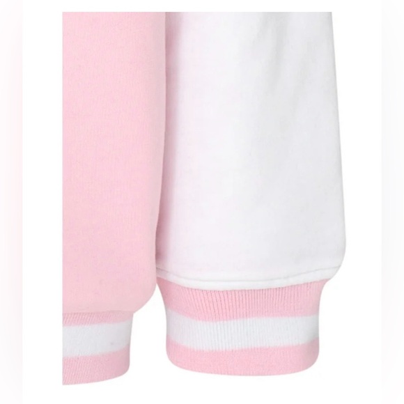 NWT Hello Kitty French Terry Varsity Bomber Jacket (pink/white) Girls size 5 - Picture 3 of 11